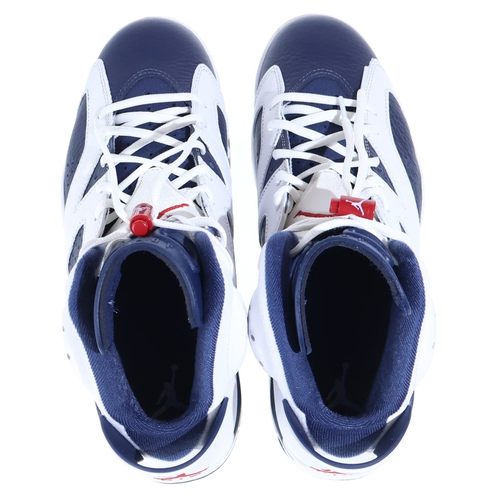 NIKE(ナイキ) AIR JORDAN 6 RETRO OLYMPIC エアジョーダン6 レトロ オリンピック ハイカットスニーカー ホワイト/ネイビー US10.5/28.5cm CT8529-164