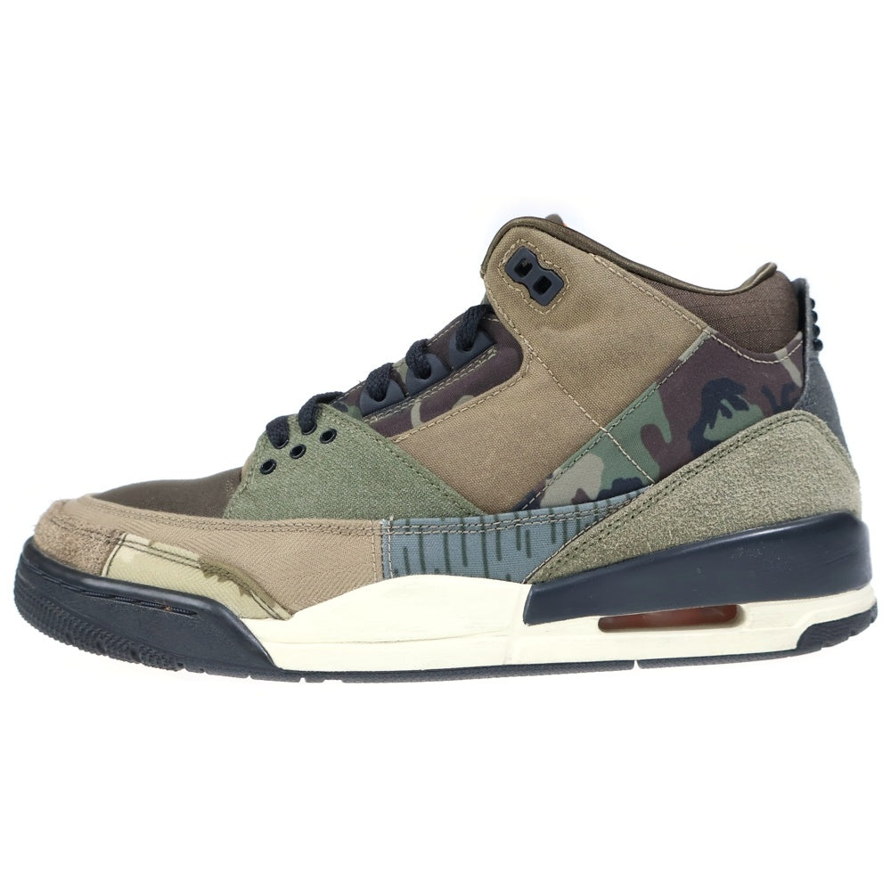 NIKE(ナイキ) AIR JORDAN 3 RETRO PATCHWORK エア ジョーダン レトロ パッチワーク ミッドカットスニーカー カーキ US10.5/28.5cm DO1830-200