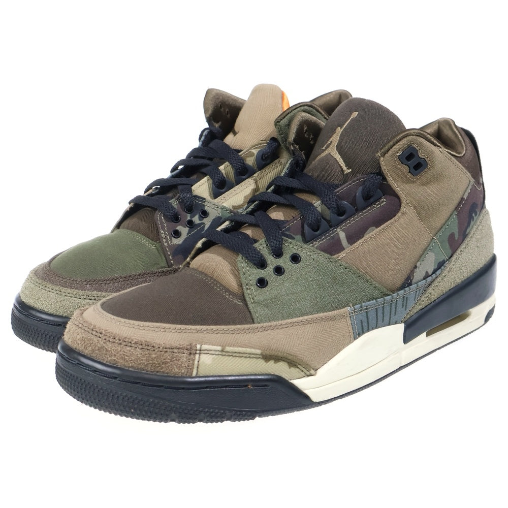 NIKE(ナイキ) AIR JORDAN 3 RETRO PATCHWORK エア ジョーダン レトロ パッチワーク ミッドカットスニーカー カーキ US10.5/28.5cm DO1830-200
