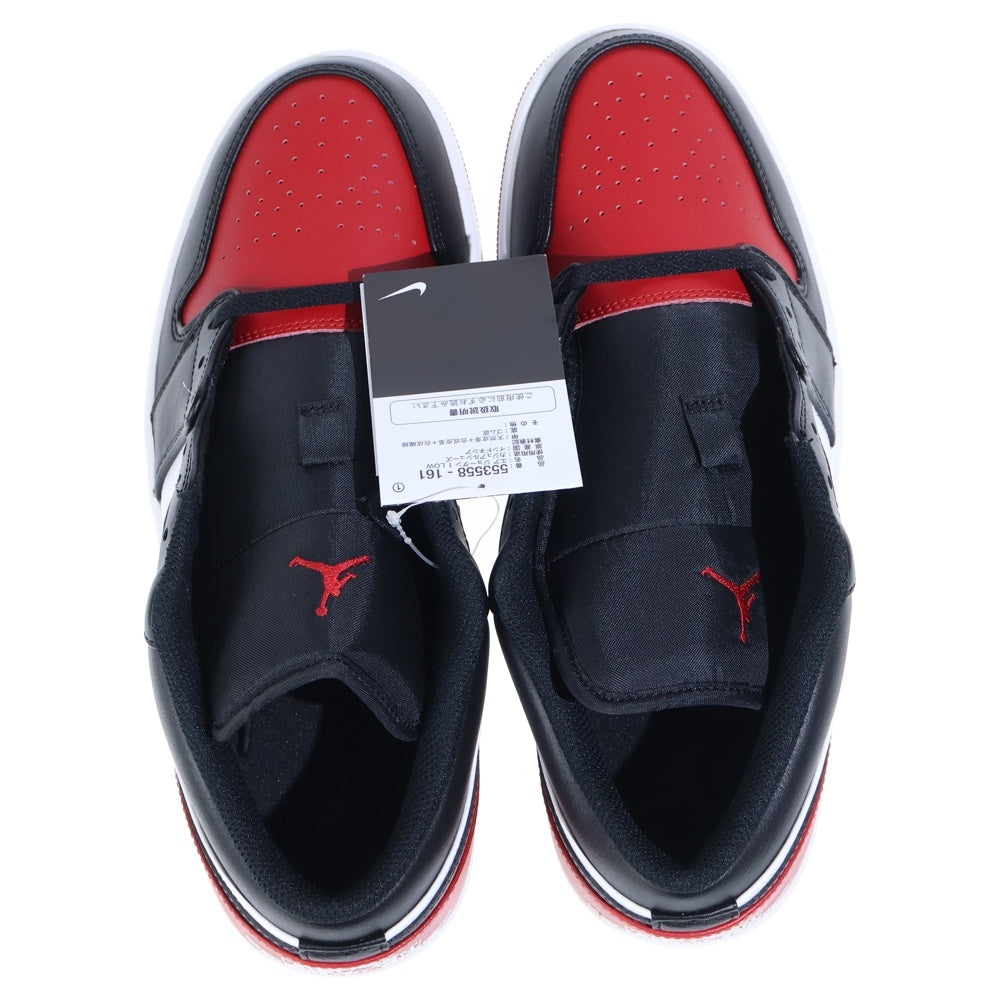 NIKE(ナイキ) AIR JORDAN 1 LOW BRED TOE エアジョーダン1 ブレッドトゥ つま黒 ローカットスニーカー ブラック/レッド/ホワイト US10.5/28.5cm 553558-161