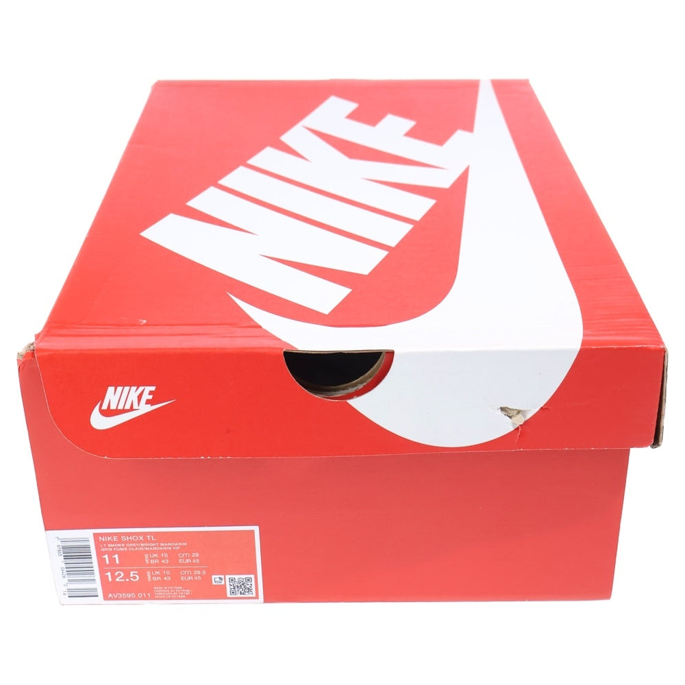 NIKE(ナイキ) SHOX TL BRIGHT MANDARIN ショックスTL ブライトマンダリン ローカットスニーカー グレー/オレンジ/ブラック US11/29cm AV3595-011