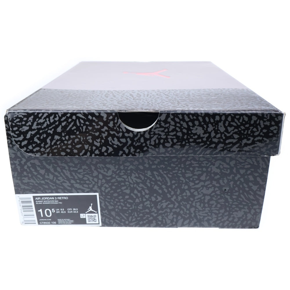 NIKE(ナイキ) AIR JORDAN 3 RETRO CEMENT GRAY エアジョーダン3 レトロ セメントグレー ハイカットスニーカー ホワイト US10.5/28.5cm CT8532-106