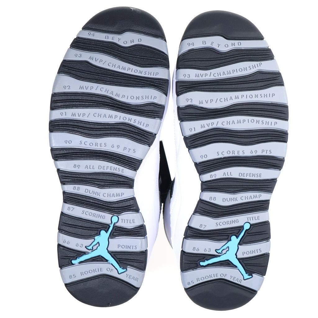 NIKE(ナイキ) AIR JORDAN 10 RETRO OG STEEL エアジョーダン10 レトロ スティール ハイカットスニーカー ホワイト/ブラック US10.5/28.5cm HJ6779-104