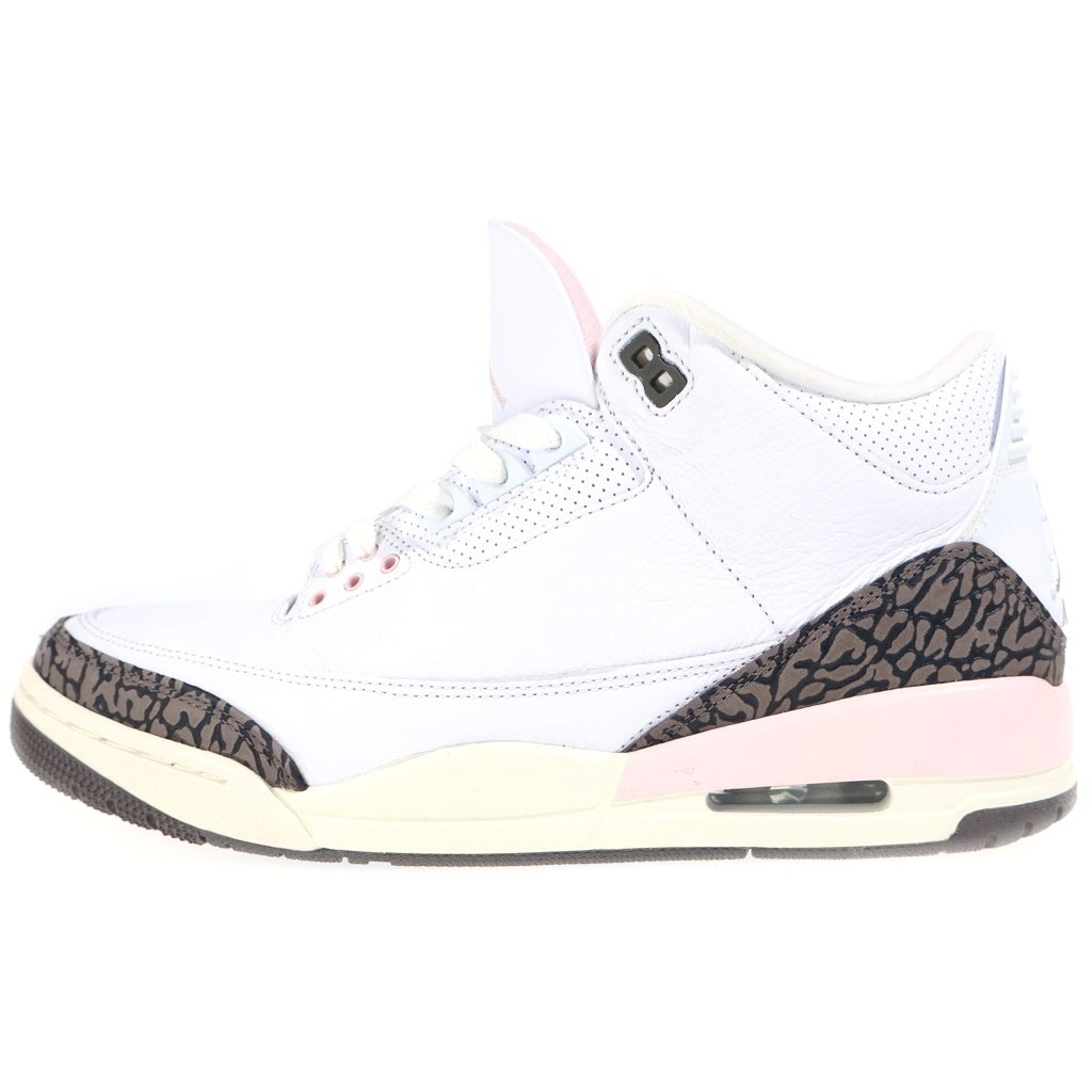 NIKE(ナイキ) WMNS AIR JORDAN 3 RETRO DARK MOCHA ウィメンズ エアジョーダン3 レトロ ダークモカ ミッドカットスニーカー ホワイト/ピンク US12/29cm CK9246-102 レディース