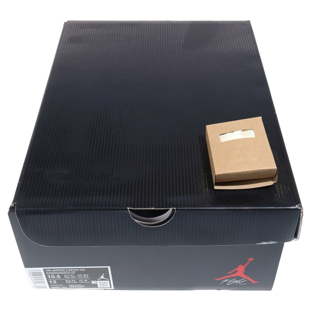 NIKE(ナイキ) AIR JORDAN 3 RETRO OG RARE AIR エアジョーダン3 レアエア ハイカットスニーカー ブラック/ブルー US10.5/28.5cm IB8967-004