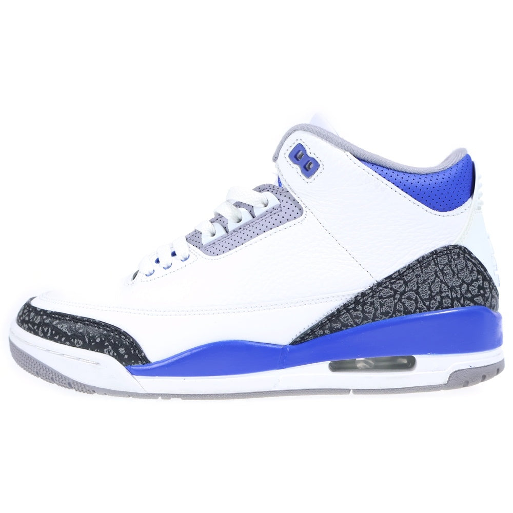 NIKE(ナイキ) AIR JORDAN 3 RETRO RACER BLUE エアジョーダン3 レトロ レーサーブルー ハイカットスニーカー ホワイト US10.5/28.5cm CT8532-145