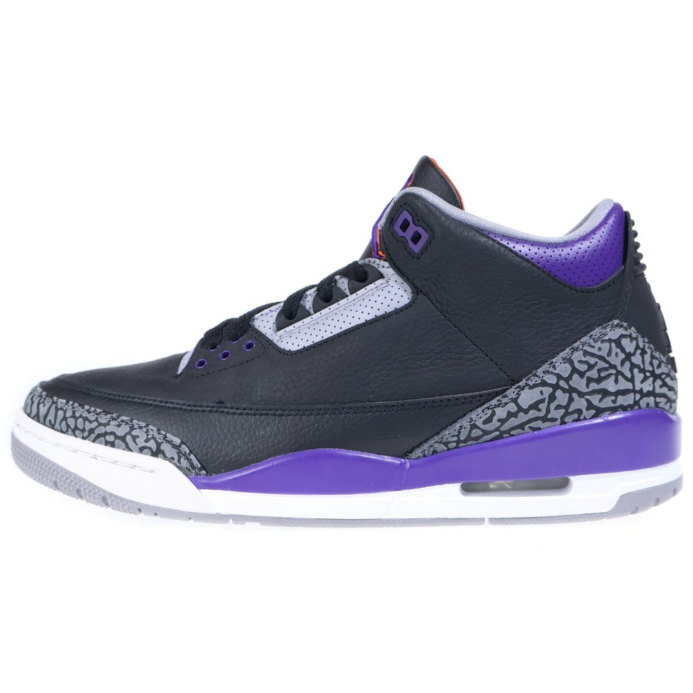 NIKE(ナイキ) AIR JORDAN 3 RETRO COURT PURPLE エアジョーダン3 コートパープル ハイカットスニーカー ブラック/パープル US11/29cm CT8532-050
