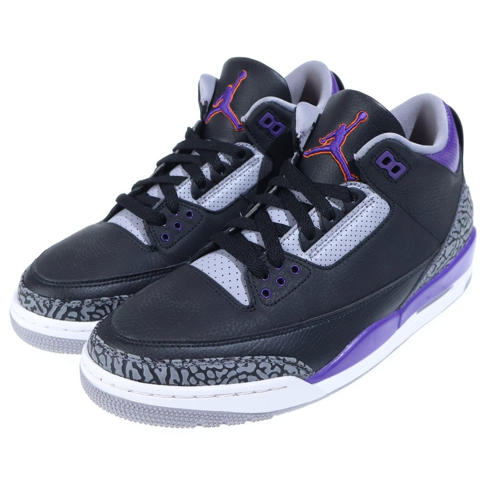 NIKE(ナイキ) AIR JORDAN 3 RETRO COURT PURPLE エアジョーダン3 コートパープル ハイカットスニーカー ブラック/パープル US11/29cm CT8532-050