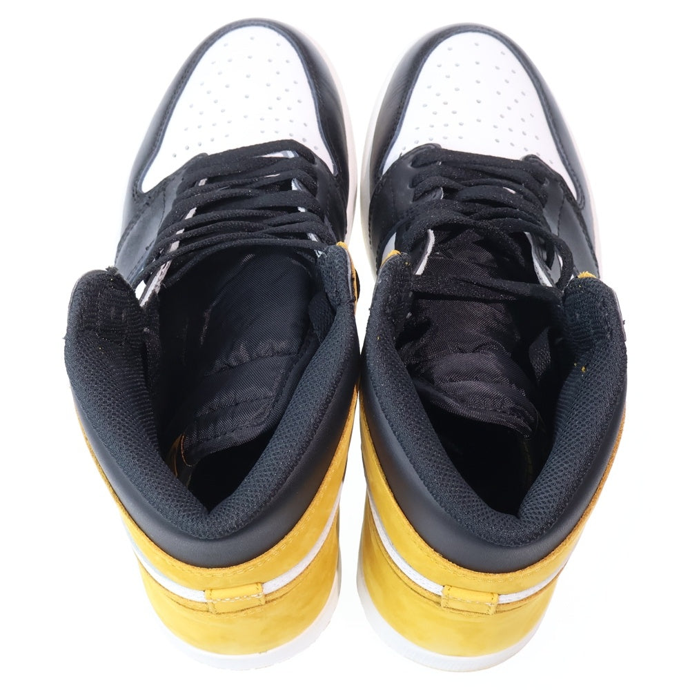 NIKE(ナイキ) AIR JORDAN 1 RETRO HIGH OG YELLOW OCHRE エアジョーダン 1 オークル ハイカットスニーカー イエロー/ブラック US9.5/27.5cm 555088-109
