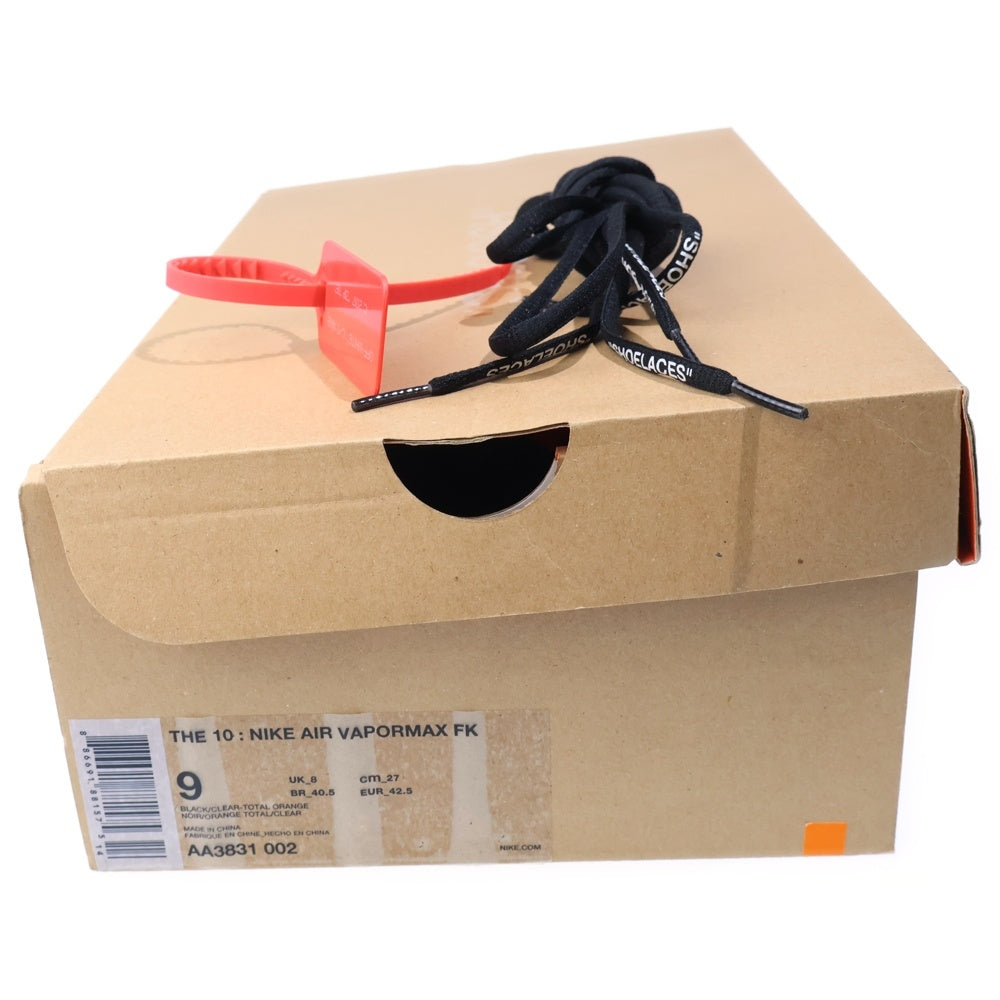 NIKE(ナイキ) ×OFF-WHITE AIR VAPORMAX FLYKNIT オフホワイト エア ヴェイパーマックス フライニット ローカットスニーカー ブラック US9/27cm AA3831-002
