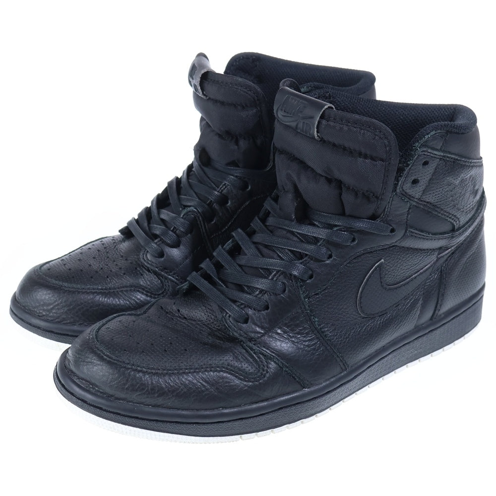 NIKE(ナイキ) 【鑑賞用 2016年製】 AIR JORDAN 1 RETRO HIGH BLACK PERFORATED エアジョーダン 1 ハイカットスニーカー ブラック US9/27cm 555088-002