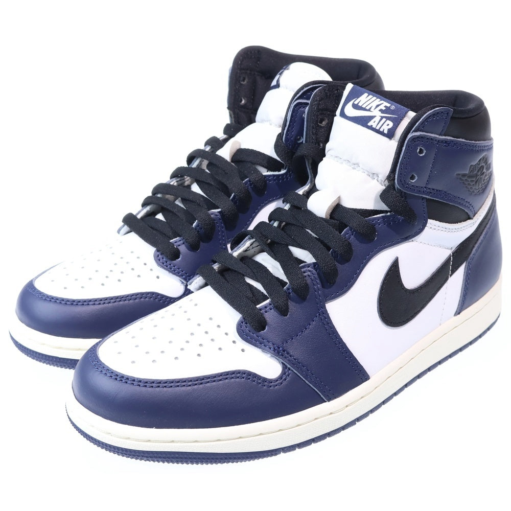 NIKE(ナイキ) AIR JORDAN 1 RETRO HIGH OG MIDNIGHT NAVY エアジョーダン1 レトロ ミッドナイト ハイカットスニーカー ネイビー/ホワイト US9/27cm DZ5485-401