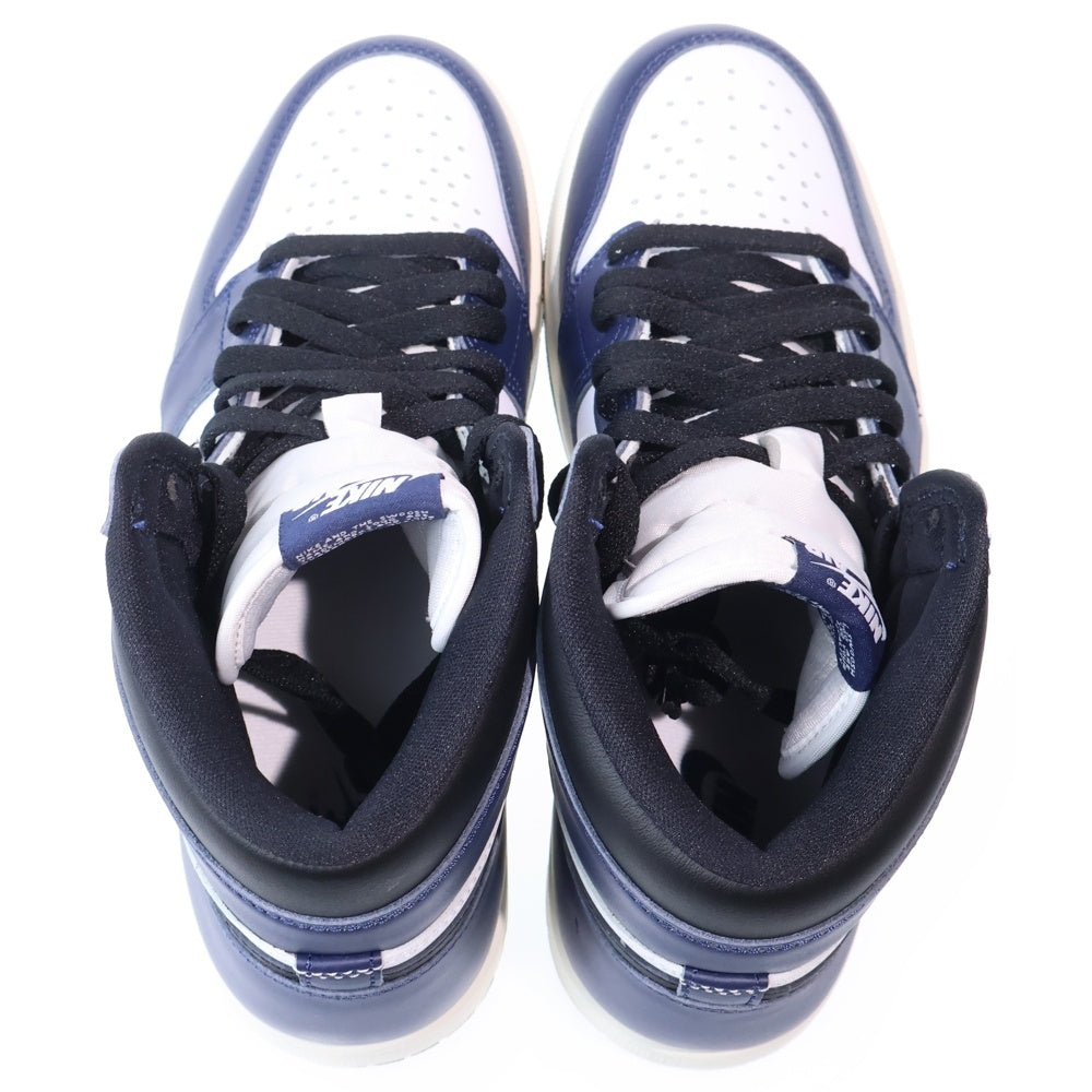 NIKE(ナイキ) AIR JORDAN 1 RETRO HIGH OG MIDNIGHT NAVY エアジョーダン1 レトロ ミッドナイト ハイカットスニーカー ネイビー/ホワイト US9/27cm DZ5485-401