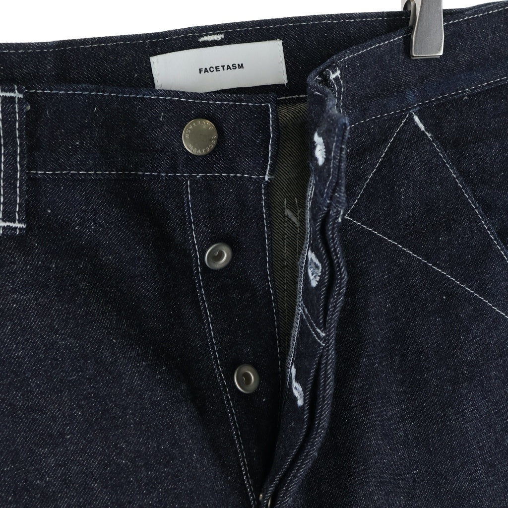 FACETASM(ファセッタズム) 21SS BEYONDEXX DENIM PANTS ワンウォッシュ テーパードデニムパンツ インディゴ KGO-PT-M07