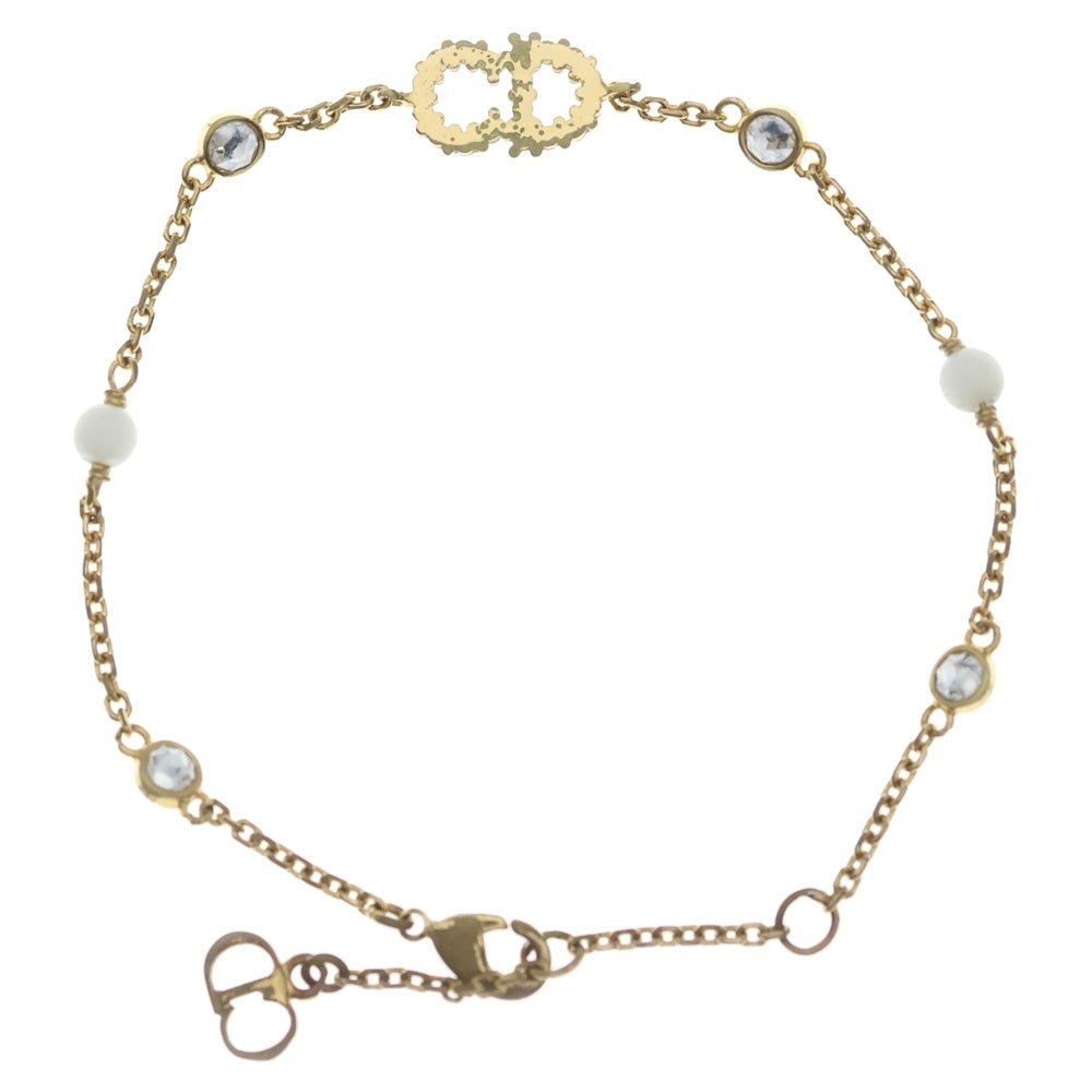 DIOR(ディオール) CLAIR D LUNE クレール ディー リュヌ ラインストーン チェーンブレスレット ゴールド GP レディース