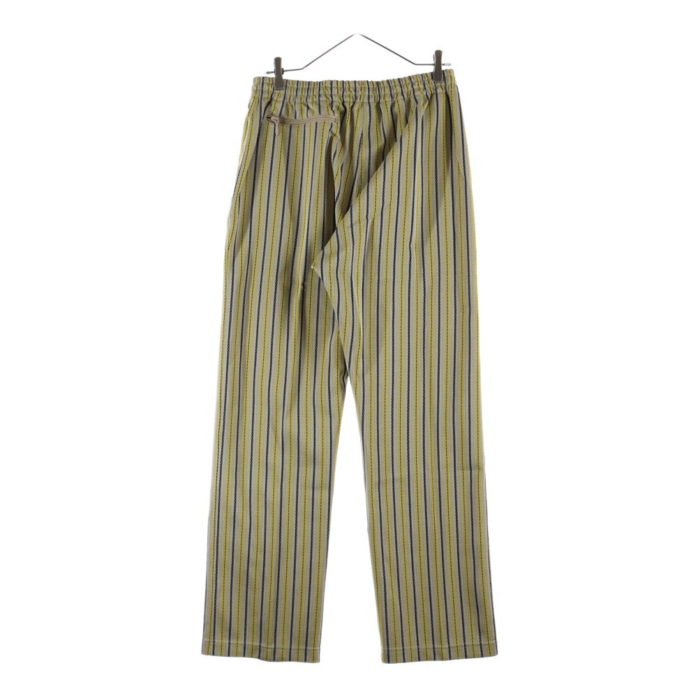 Needles(ニードルス) TRACK PANT POLY JQ ポリ ストライプ トラックパンツ グレー/イエロー MR283