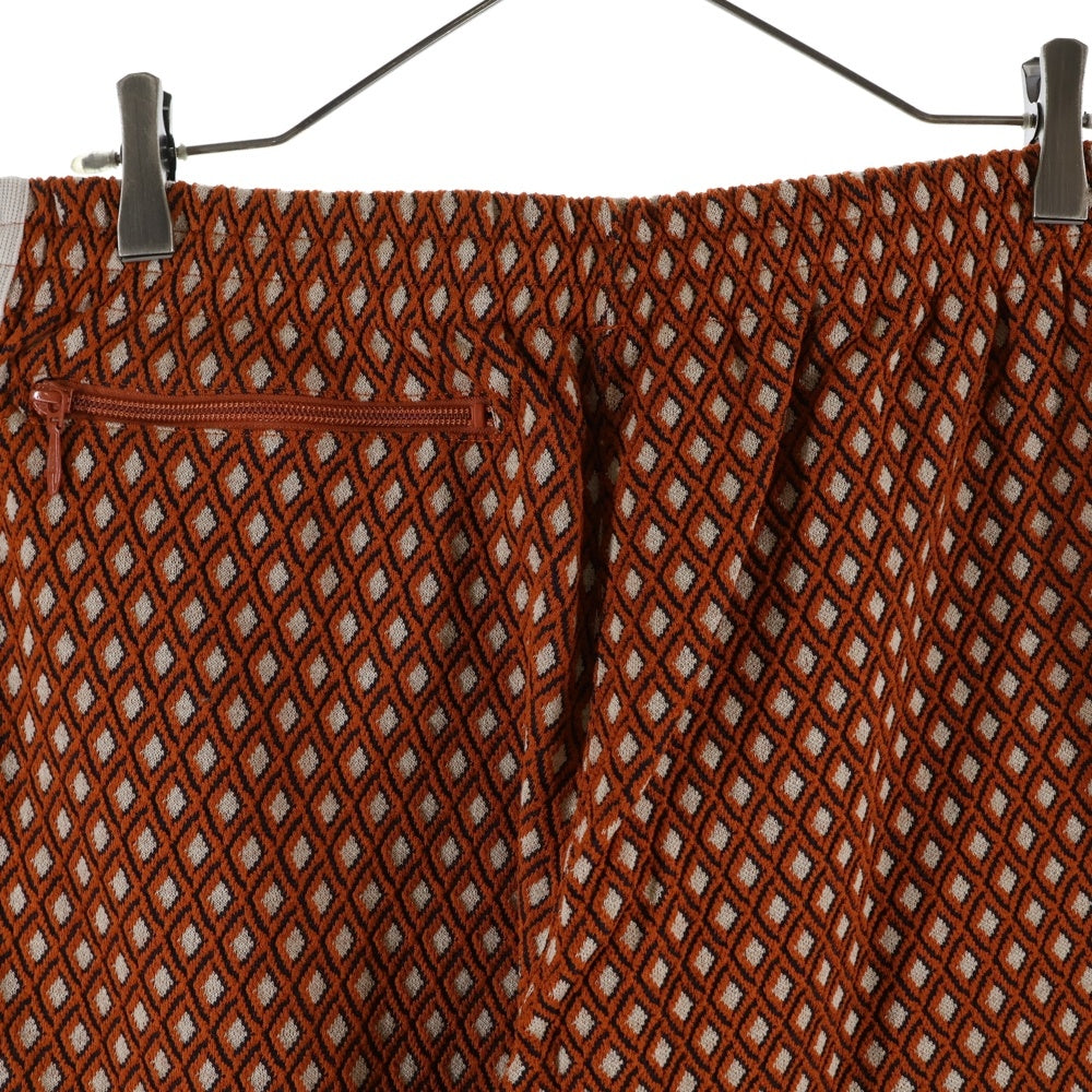 Sasquatchfabrix.(サスクワッチファブリックス) 23SS ×NEEDLES TRACK PANT BLISTER JACQUARD ニードルス ブリスター ジャガード トラックパンツ オレンジ 23SS-PA9-070