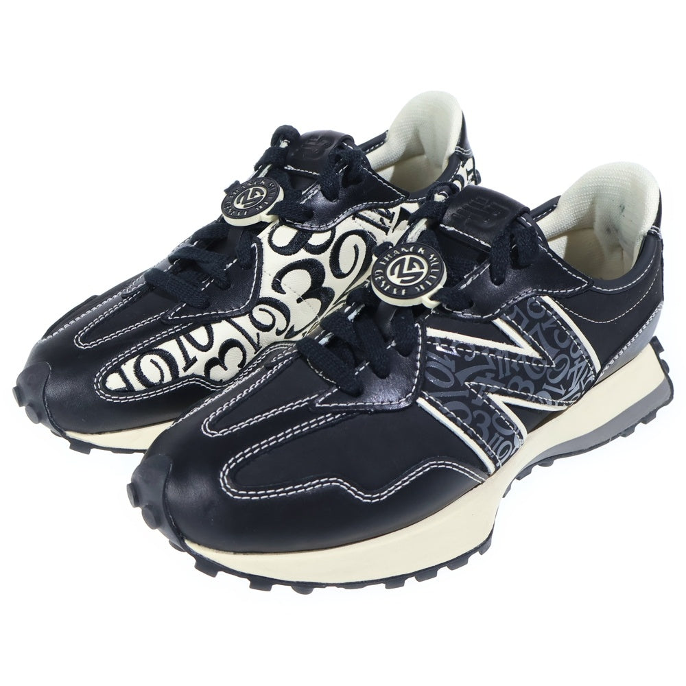 New Balance(ニューバランス) ×FRANK MULLER フランクミュラー レザー レースアップ ローカットスニーカー ブラック US9.5/27.5cm MS327FMD