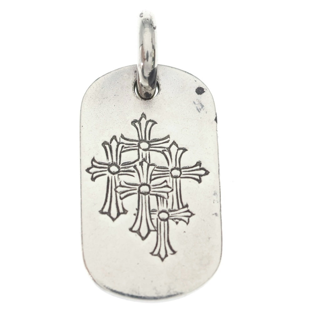 CHROME HEARTS(クロムハーツ) D TAG SML スモールドッグタグ セメタリーエングレイブオールド ネックレストップ シルバー