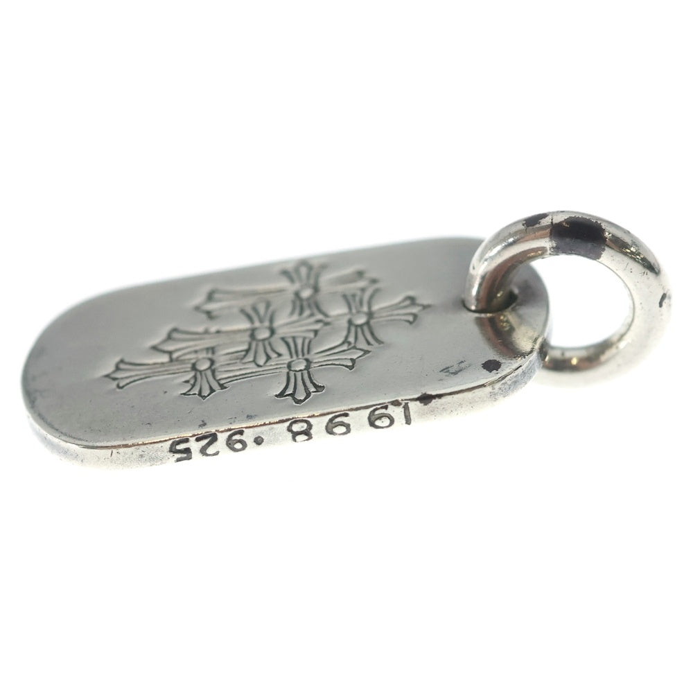 CHROME HEARTS(クロムハーツ) D TAG SML スモールドッグタグ セメタリーエングレイブオールド ネックレストップ シルバー