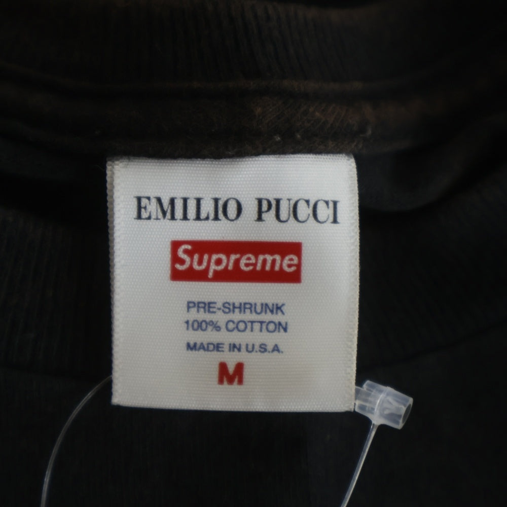 SUPREME(シュプリーム) 21SS ×Emilio Pucci Box Logo Tee エミリオ プッチ ボックスロゴ クルーネック半袖Tシャツ カットソー ブラック