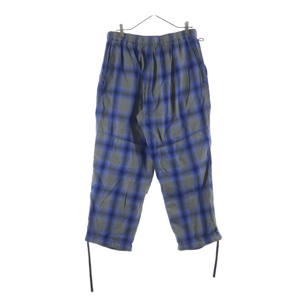 bal(バル) PLAID WIDE MOUNTAIN PANT チェックワイドマウンテンパンツ ブルー