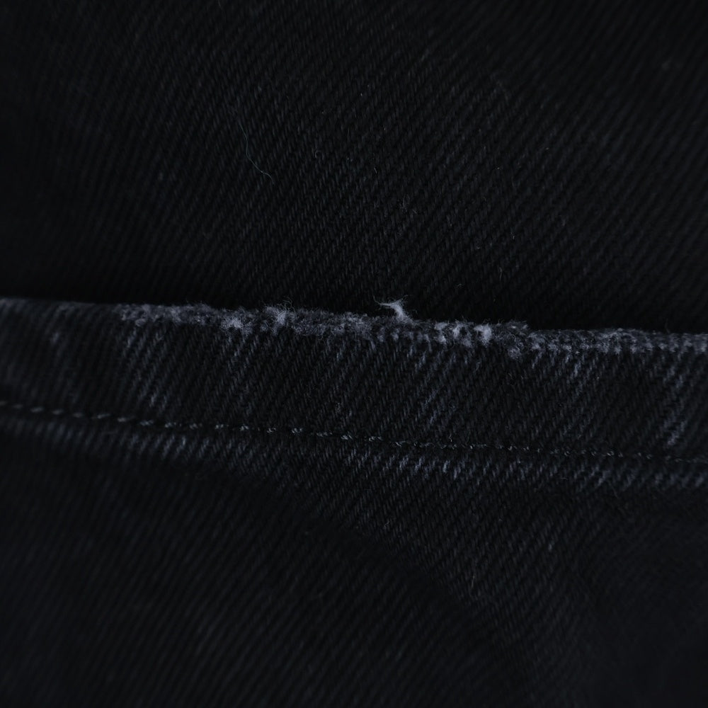 Levi's premium(リーバイスプレミアム) EDIFICE別注 2nd Type トラッカージャケット レザー切り替え ブラック