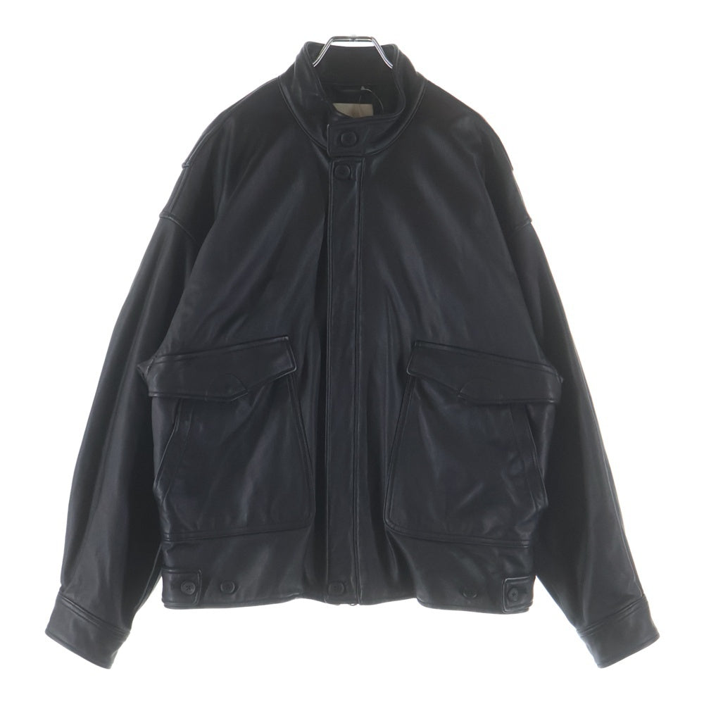 YOKE(ヨーク) Leather Stand Collar Blouson レザースタンドカラーブルゾン ジャケット ブラック