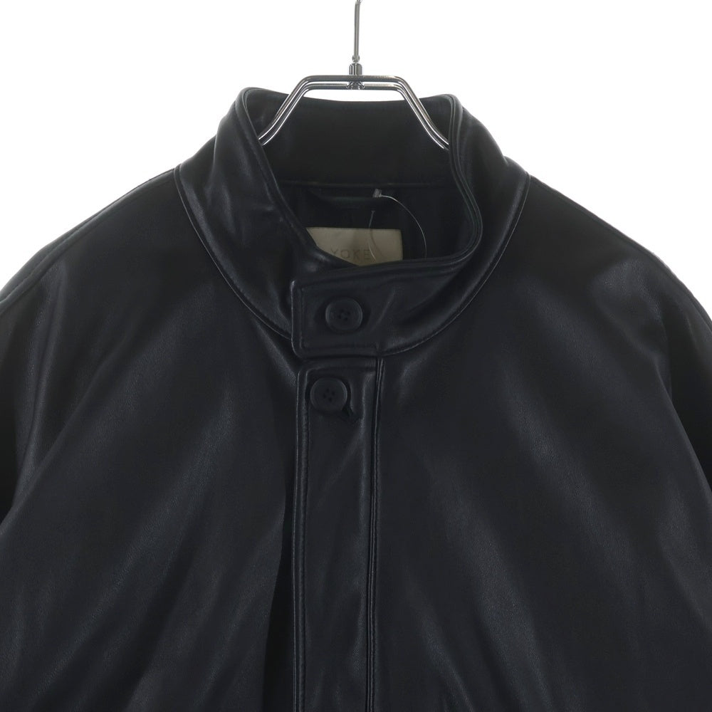 YOKE(ヨーク) Leather Stand Collar Blouson レザースタンドカラーブルゾン ジャケット ブラック