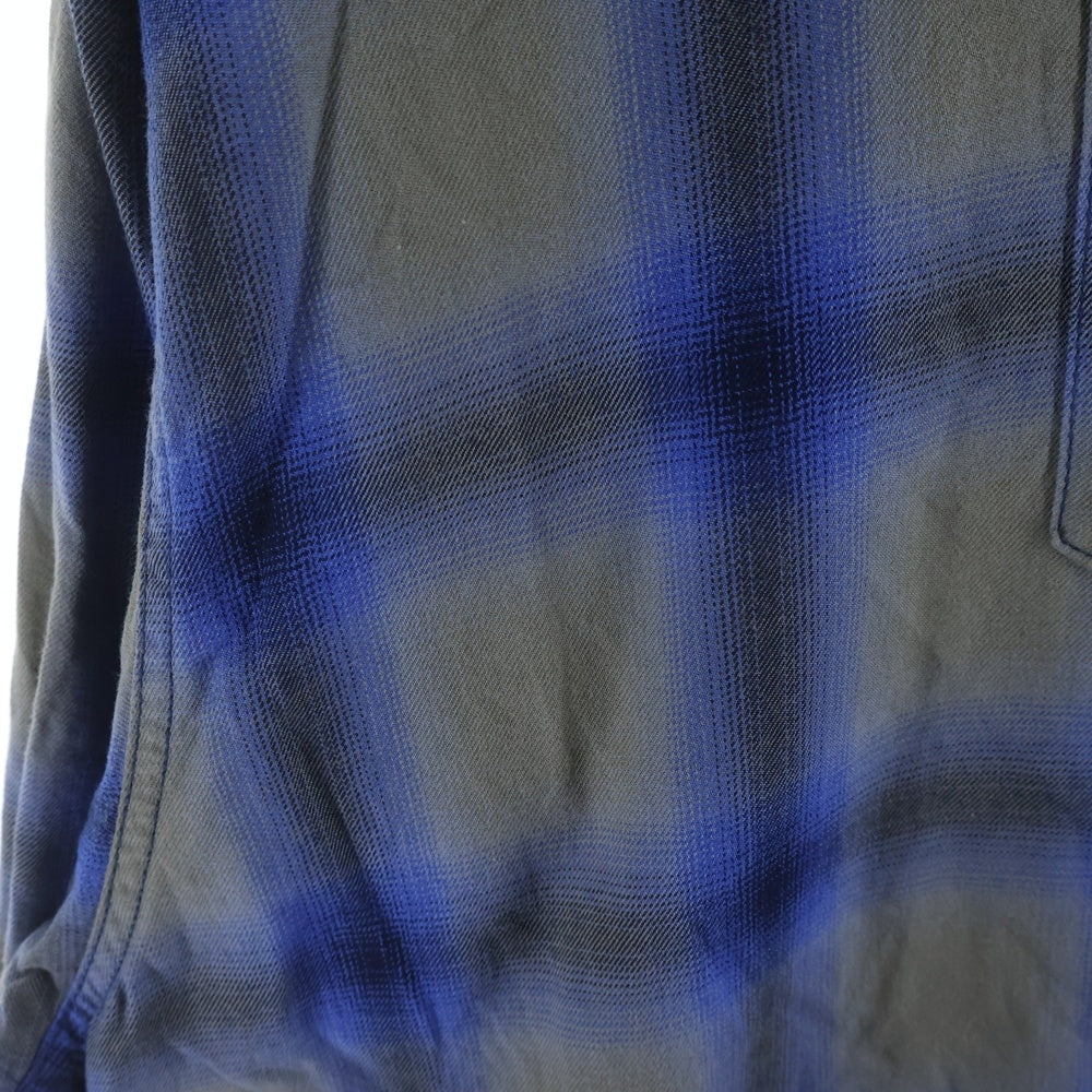 bal(バル) PULLOVER MEXICAN HOODED SHIRT プルオーバー メキシカンフーデッドシャツ ブルー