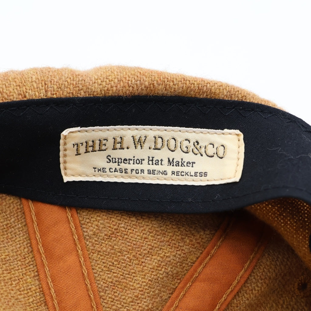 THE H.W.DOG&CO(ドッグアンドコー) WASHED HUNTING ウォッシュドハンチング キャップ ベージュ D-01078
