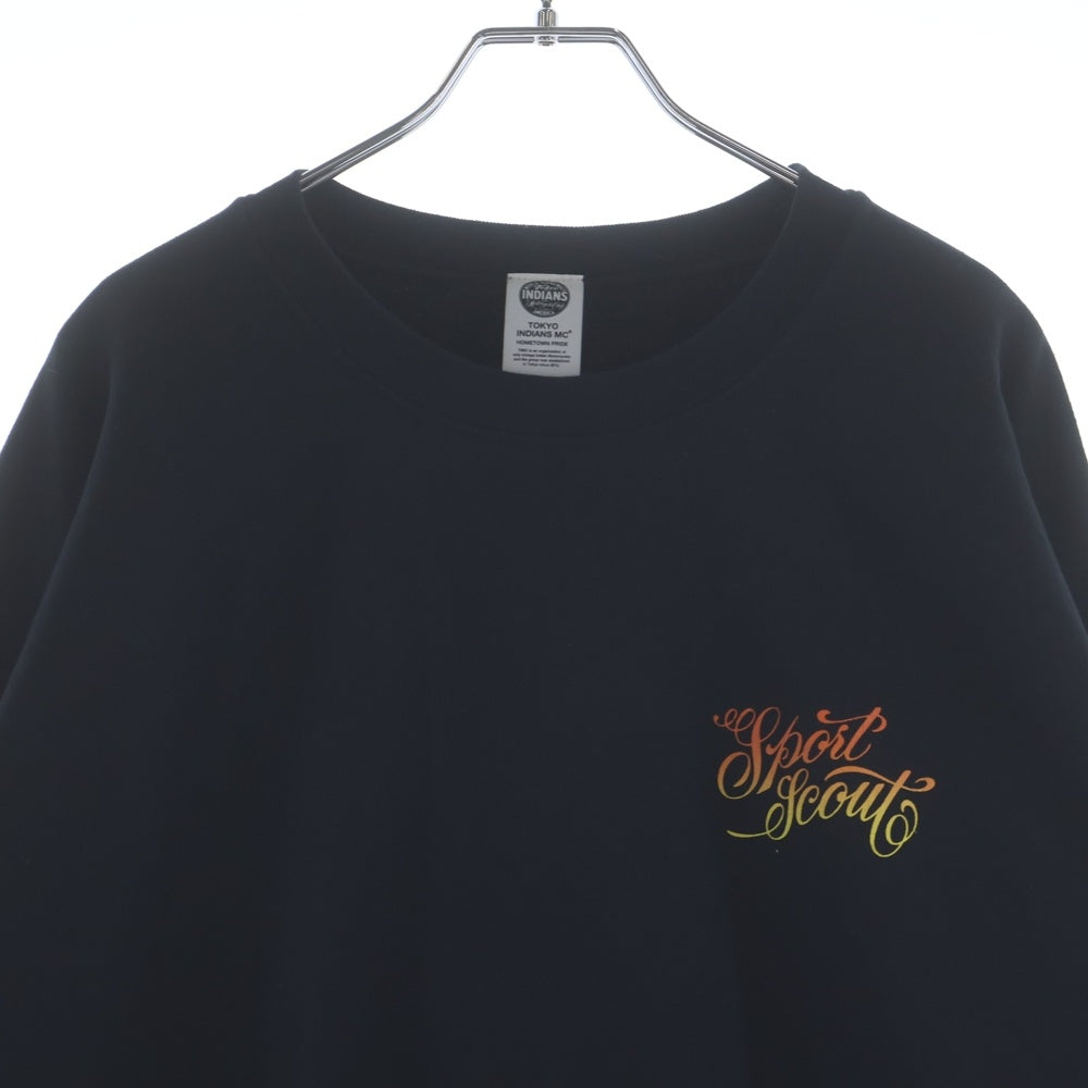 TOKYO INDIANS MC(トーキョー インディアンズ) Original 8.0oz Crewneck Sweatshirt ロゴプリント クルーネックスウェットシャツ ブラック