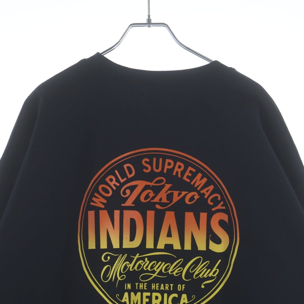 TOKYO INDIANS MC(トーキョー インディアンズ) Original 8.0oz Crewneck Sweatshirt ロゴプリント クルーネックスウェットシャツ ブラック