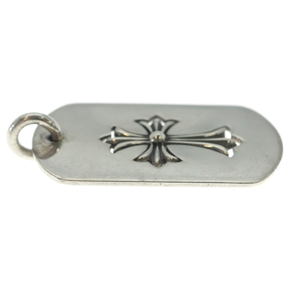 CHROME HEARTS(クロムハーツ) D TAG LRG TNY CRS カットアウトタイニークロス ラージドッグタグネックレストップ シルバー