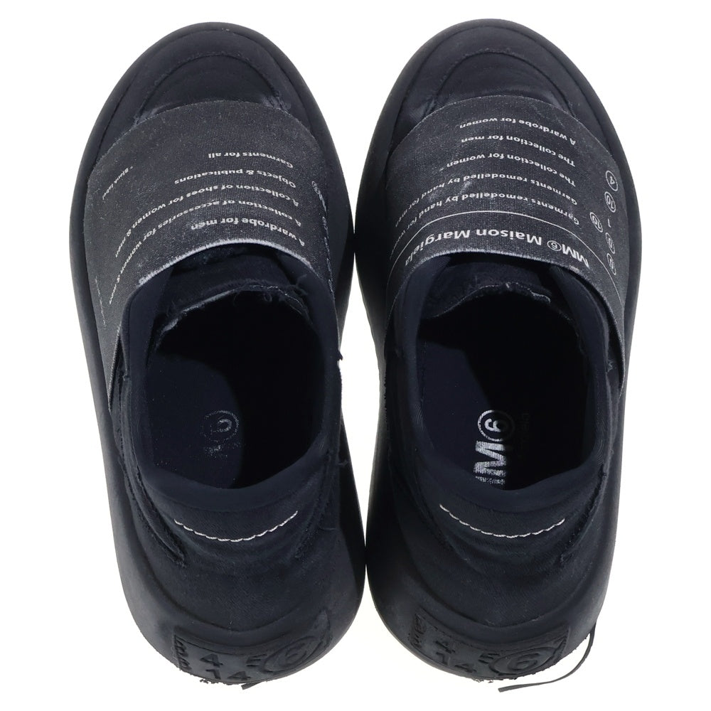 MM6 Maison Margiela(エムエムシックスメゾンマルジェラ) プラットフォームソール イタリア製 厚底 ローカットスニーカー レディース ブラック S59WS0151