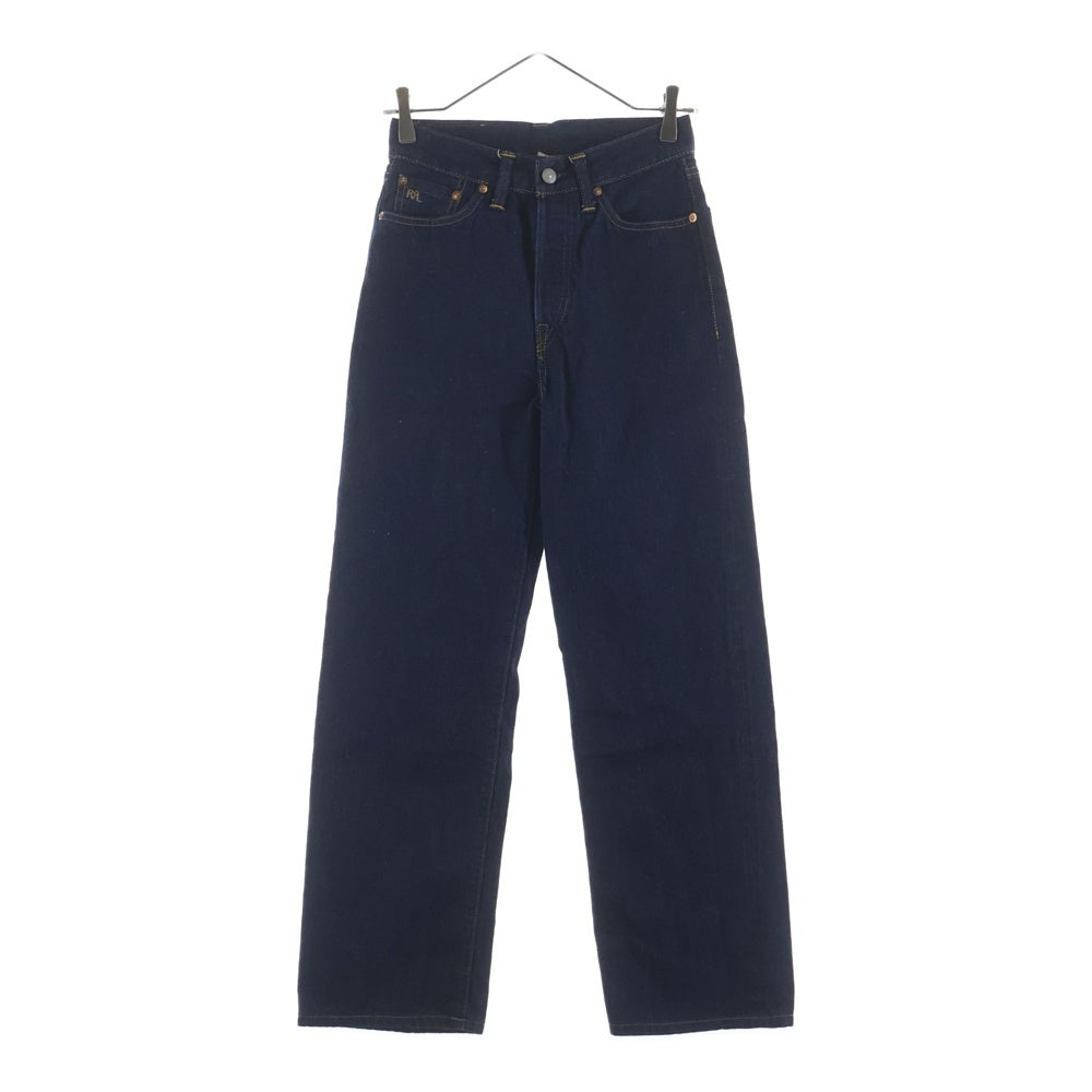 RRL(ダブルアールエル) ハイウエスト スリムフィット ボタンフライ ストレートデニムパンツ インディゴ 282846782001 レディース