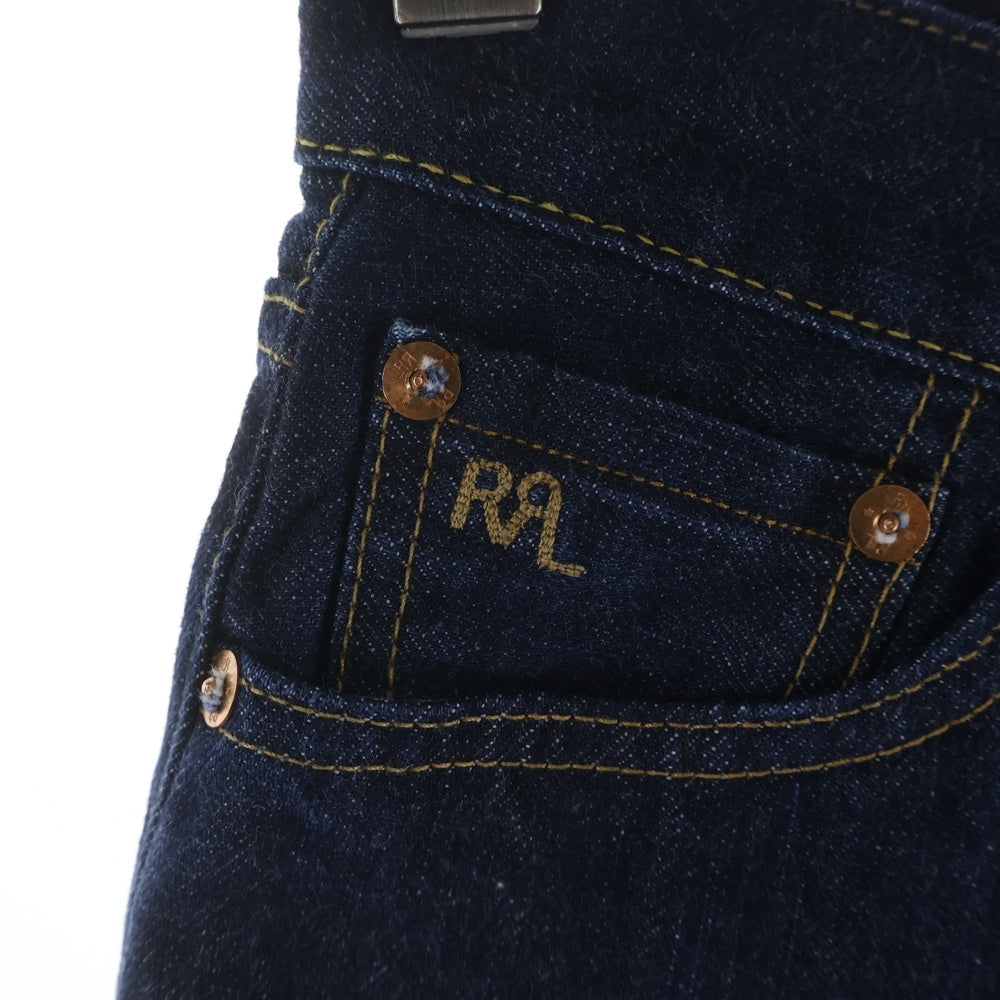 RRL(ダブルアールエル) ハイウエスト スリムフィット ボタンフライ ストレートデニムパンツ インディゴ 282846782001 レディース