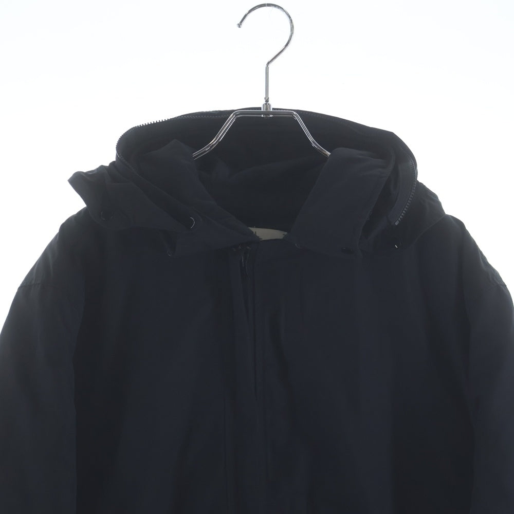 STONE ISLAND(ストーンアイランド) 18AW LUNGO 袖ロゴワッペン プリマロフト 中綿フーデッドロングコート ブラック 691570426
