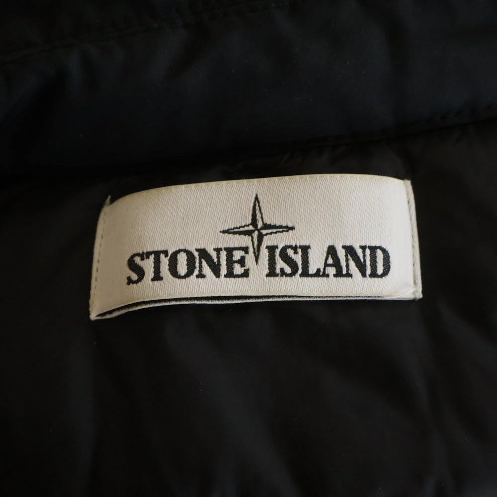 STONE ISLAND(ストーンアイランド) 18AW LUNGO 袖ロゴワッペン プリマロフト 中綿フーデッドロングコート ブラック 691570426