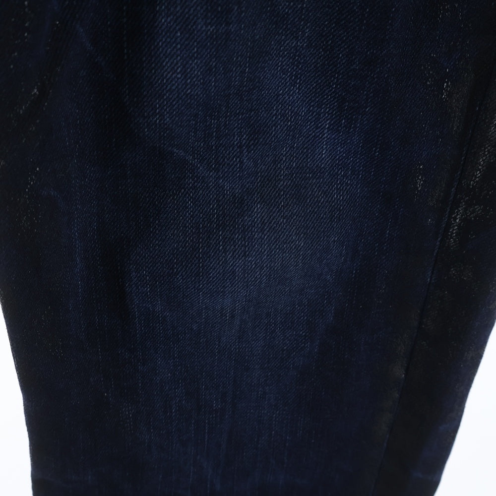 Maison Margiela(メゾンマルジェラ) ここのえ期 ペンキ加工 ボタンフライ スキニーデニムパンツ インディゴ