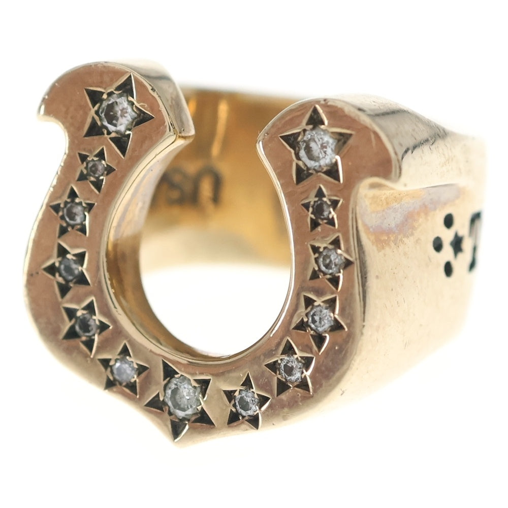 TENDERLOIN(テンダーロイン) T-H.SRING GOLD STONE 8K ダイヤ ホースシューリング ゴールド