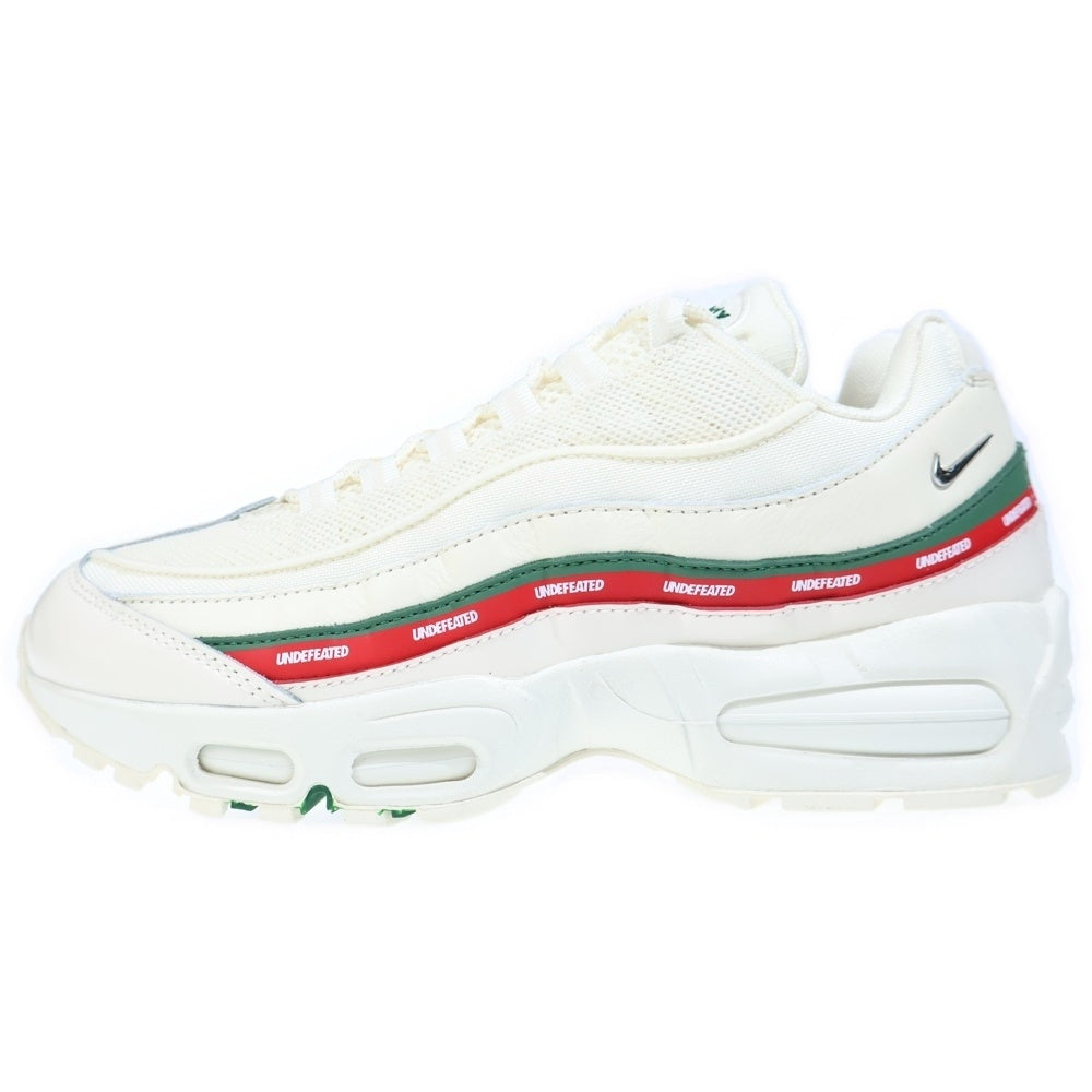 NIKE(ナイキ) ×UNDEFEATED AIR MAX 95 SP SAIL アンディフィーテッド エアマックス95 セイル ローカットスニーカー ホワイト/レッド/グリーン US8.5/26.5cm IB4453-100