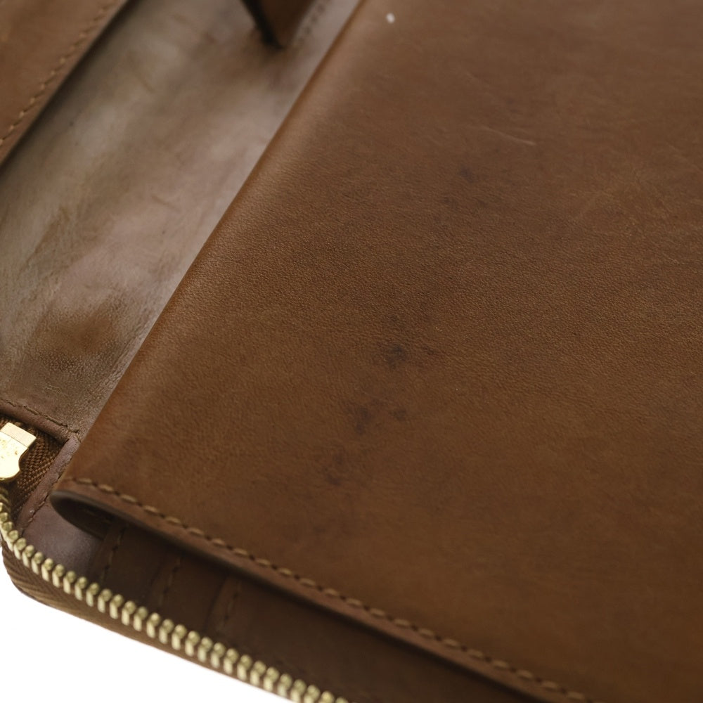 CELINE(セリーヌ) トリオンフキャンバス ラウンドファスナー オーガナイザーロングウォレット 長財布 ブラウン/グレー レディース
