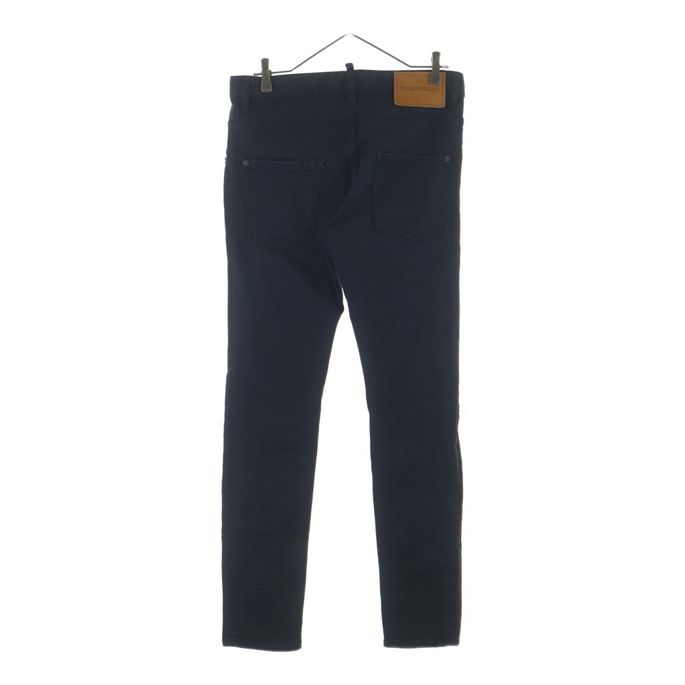 DSQUARED2(ディースクエアード) 21SS Super Twinky Jean ダメージ加工 ボタンフライスキニーデニムパンツ ブラック S71LB0885