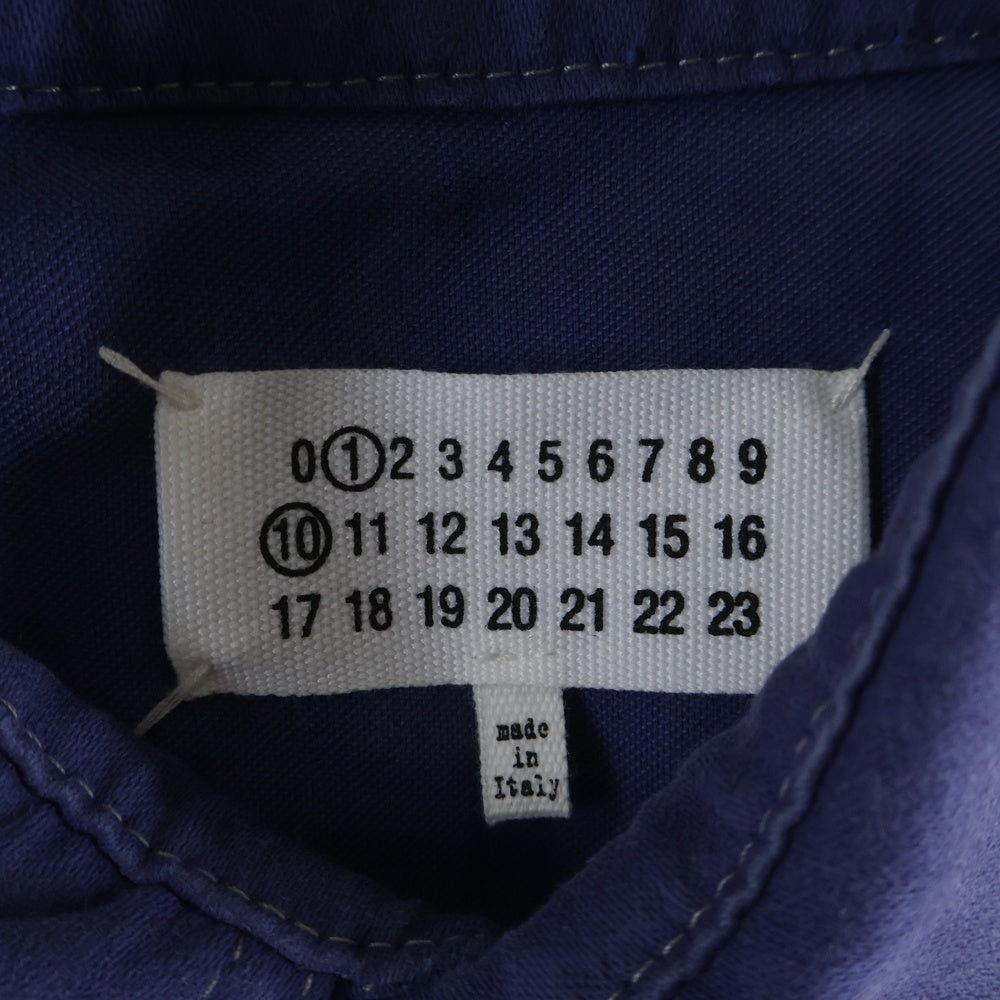 Maison Martin Margiela(メゾンマルタンマルジェラ) 23SS 長袖モールスキンウエスタンシャツ ブルー S50DT0006 S76543