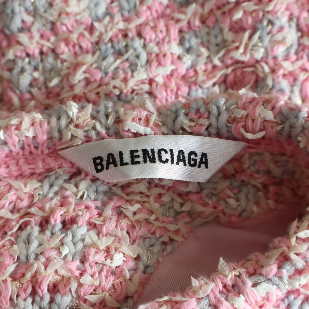 BALENCIAGA(バレンシアガ) Back-to-Front Dress Tweed ツイード ワンピース ピンク 704570 T3251 レディース