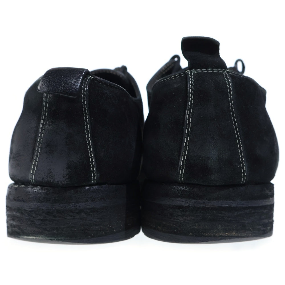 GUIDI(グイディ) MOROSINO 1907 モロシーノ スウェードレザー ローカット ダービーシューズ ブラック
