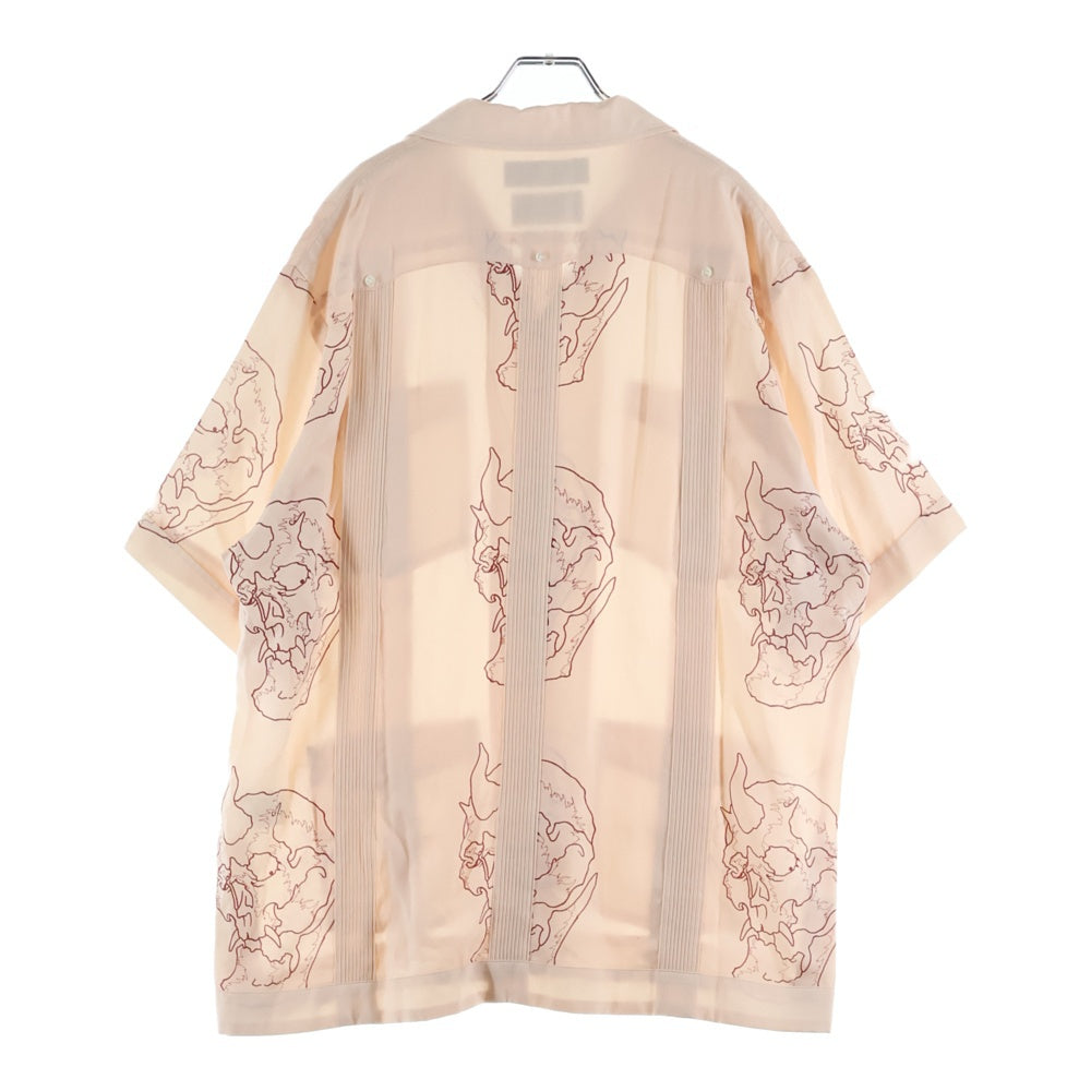 WACKO MARIA(ワコマリア) 24SS ×56 TATTOO STUDIO CUBA SHIRT 56タトゥースタジオ 半袖キューバシャツ ピンク 56TS-WM-OC01