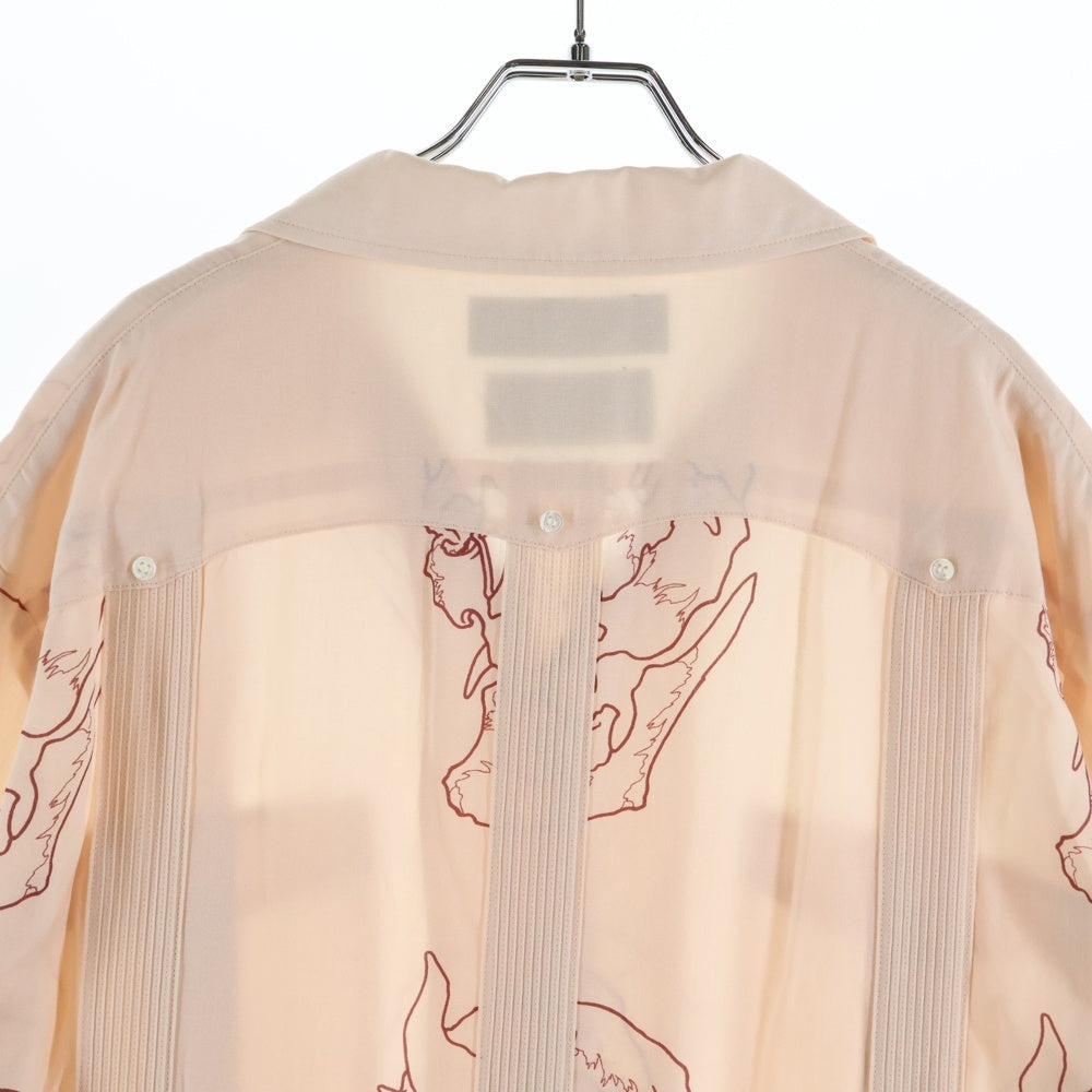 WACKO MARIA(ワコマリア) 24SS ×56 TATTOO STUDIO CUBA SHIRT 56タトゥースタジオ 半袖キューバシャツ ピンク 56TS-WM-OC01