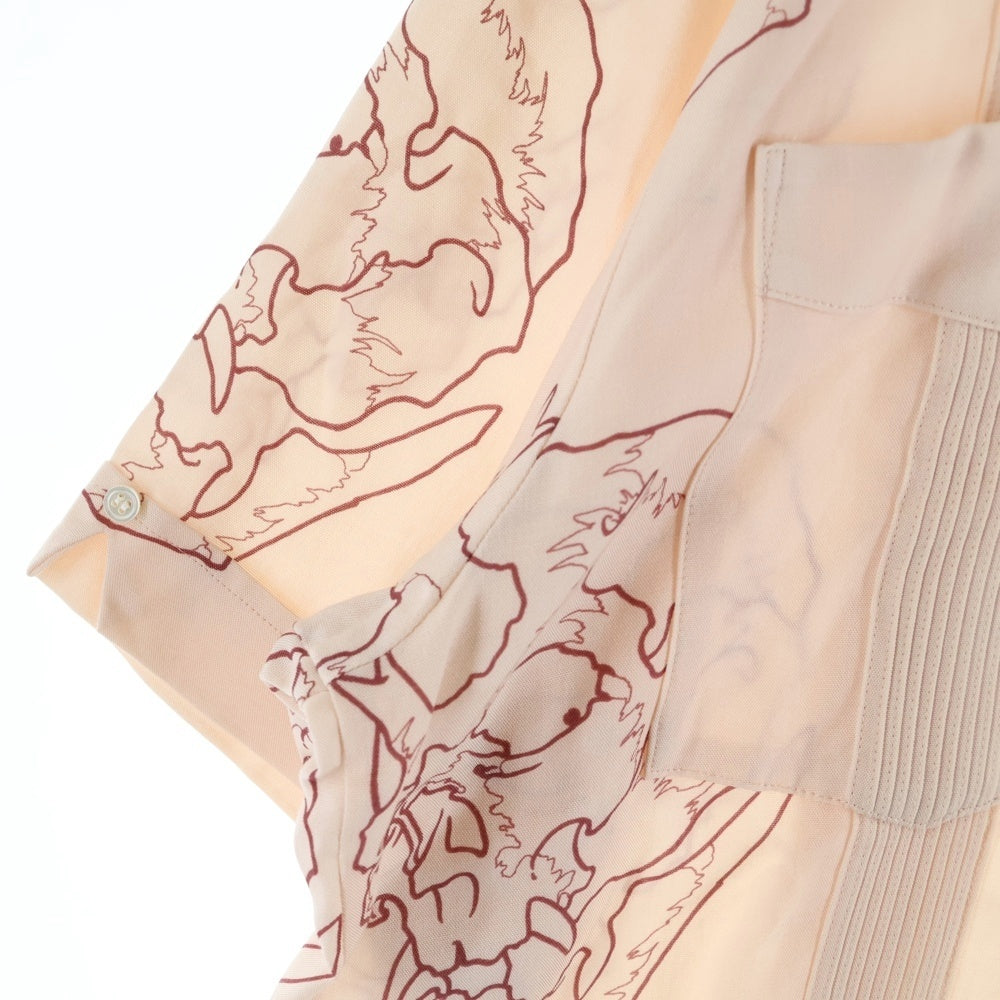 WACKO MARIA(ワコマリア) 24SS ×56 TATTOO STUDIO CUBA SHIRT 56タトゥースタジオ 半袖キューバシャツ ピンク 56TS-WM-OC01